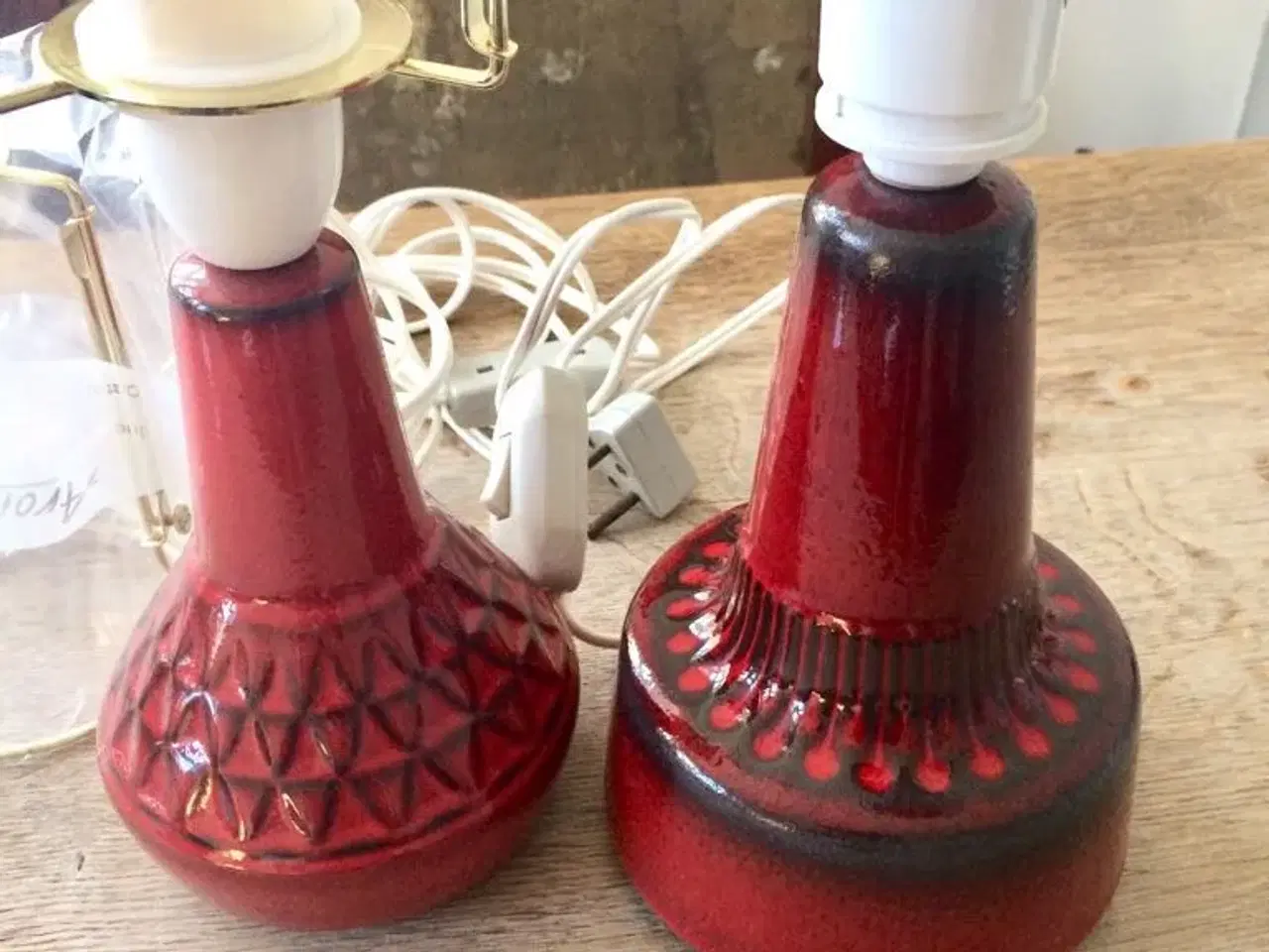 Billede 2 - To retro keramik bordlamper fra 1970erne