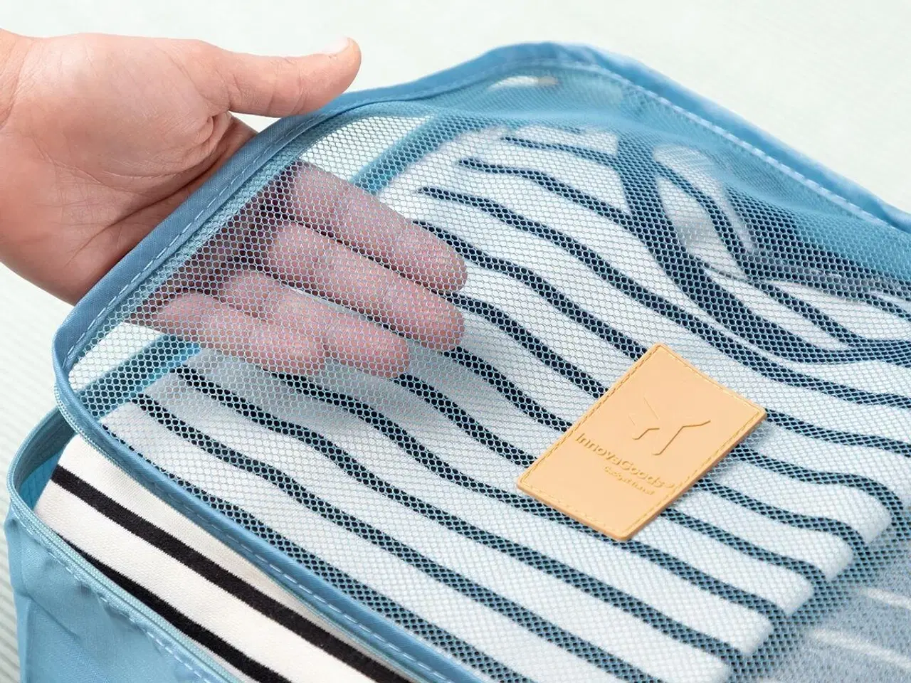 Billede 5 - Luggan - sæt med organizer tasker til kuffert, 6 dele (blå)