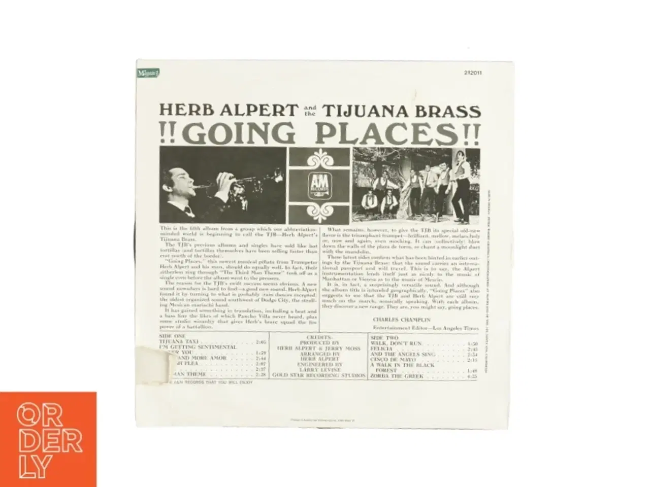 Billede 2 - Herb Alpert and the Tijuana Brass, Going Places, Vinylplade