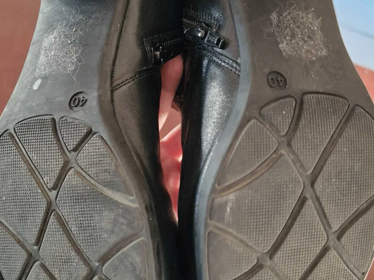 Billede 3 - Sorte læderstøvler str. 40