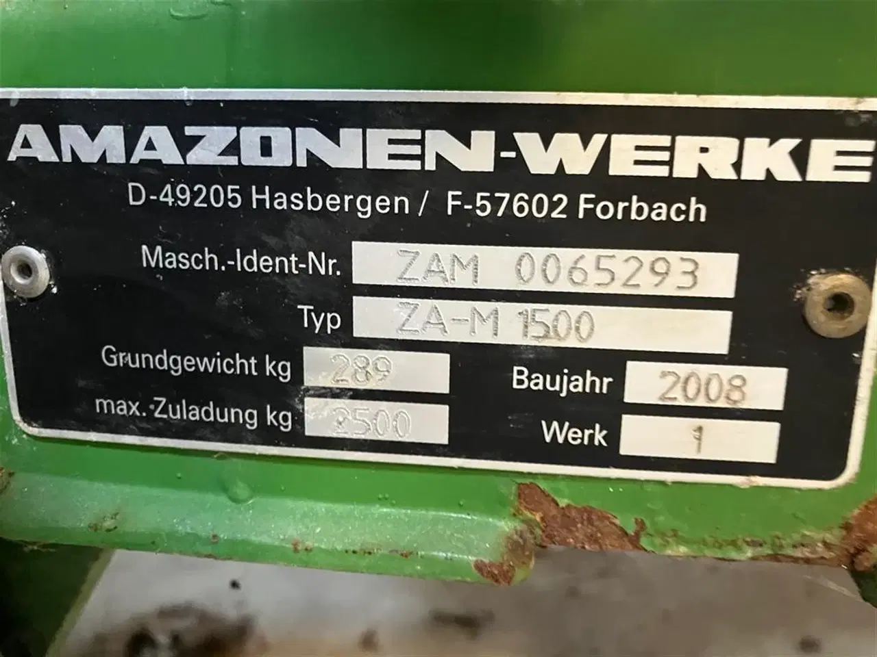 Billede 4 - Amazone ZA-M 1500  Meget god stand!