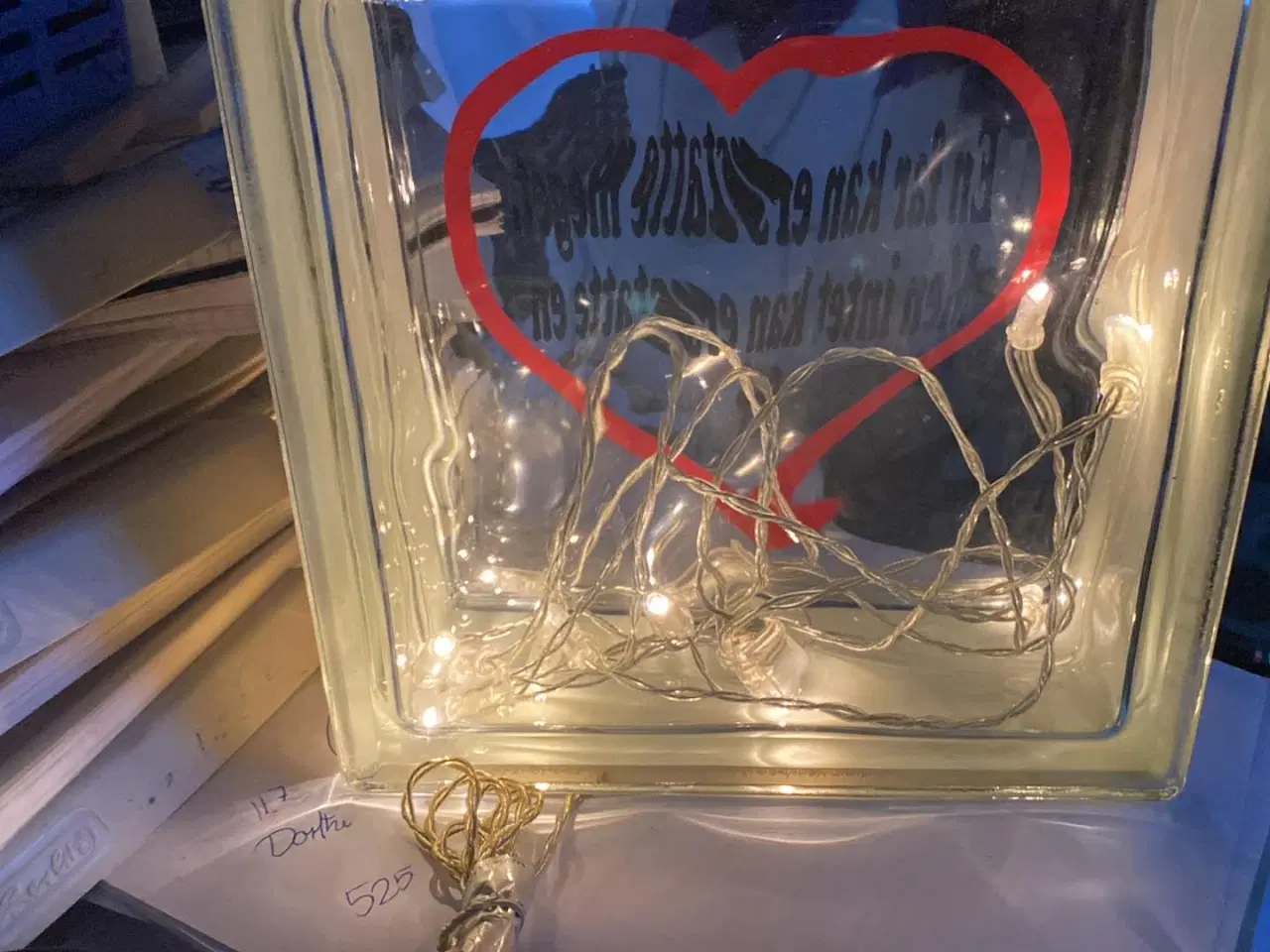 Billede 4 - Glassten med lyskæde