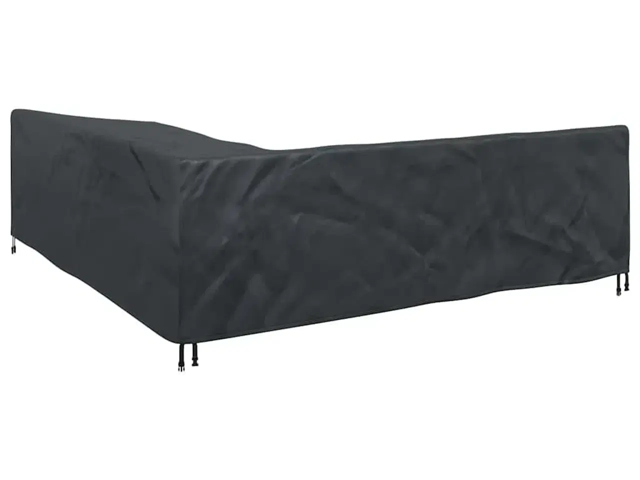Billede 6 - Overtræk til havemøbler Sort 255 x 255 x 80 cm 210D Oxford Stof