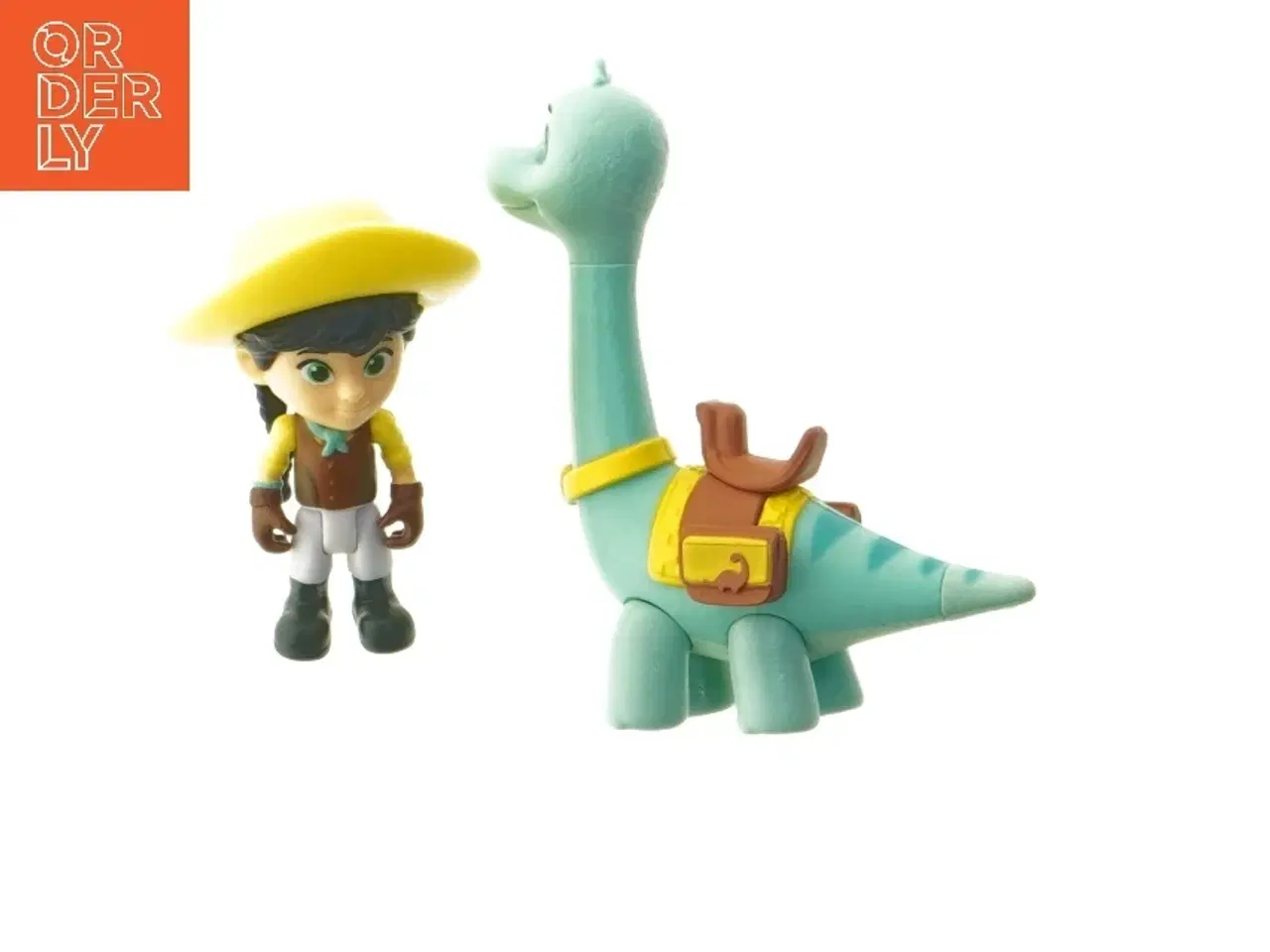 Billede 1 - Dino Ranch langhals dinosaur og cowboy figur - købt hos BR(str. 12 cm) (str. 12 cm)