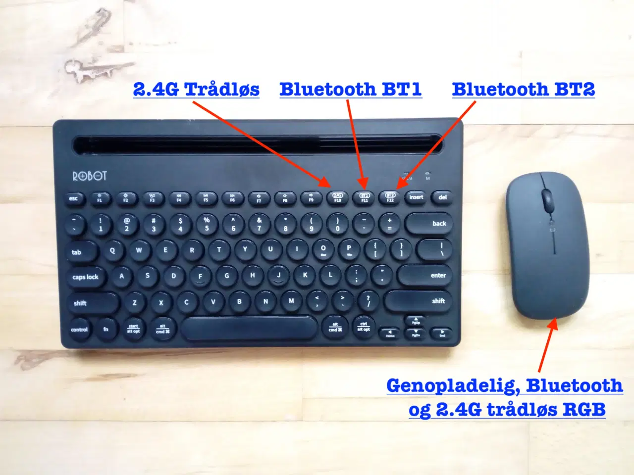 Billede 5 - ROBOT Multi Device Bluetooth og trådløst tastatur