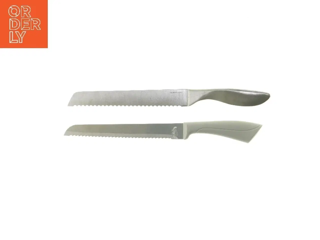 Billede 1 - 2  nye Brødknive i rustfrit stål (str. 33,5 & 32,5 cm)