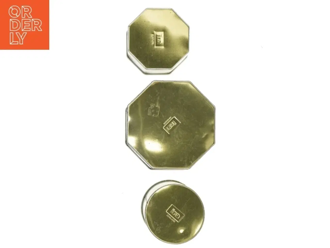 Billede 9 - Vintage kasedåser med frugtdekoration - 3 stk (str. 7 cm 10 cm og 14 cm høje)
