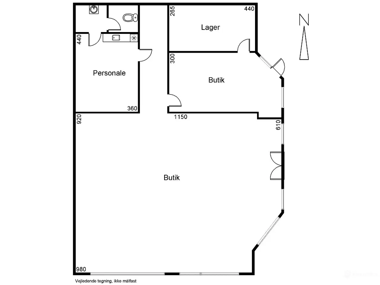 Billede 7 - Særdeles synligt butikslokale med store facadevinduer på hjørneplacering