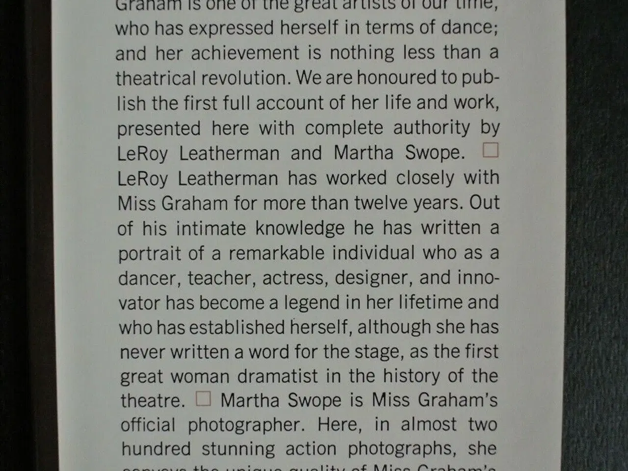 Billede 2 - martha graham - portrait of an artist, by leroy le