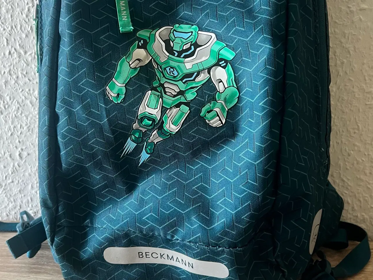 Billede 2 - Beckmann skoletaske med robotmotiv blå