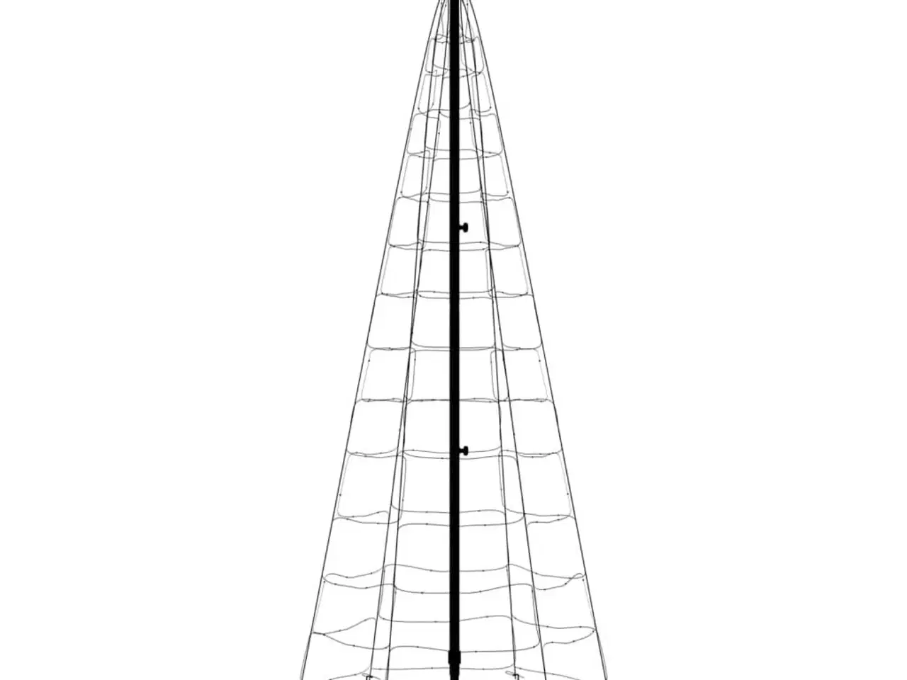 Billede 5 - LED-juletræ med spyd 220 LED'er 180 cm varmt hvidt lys