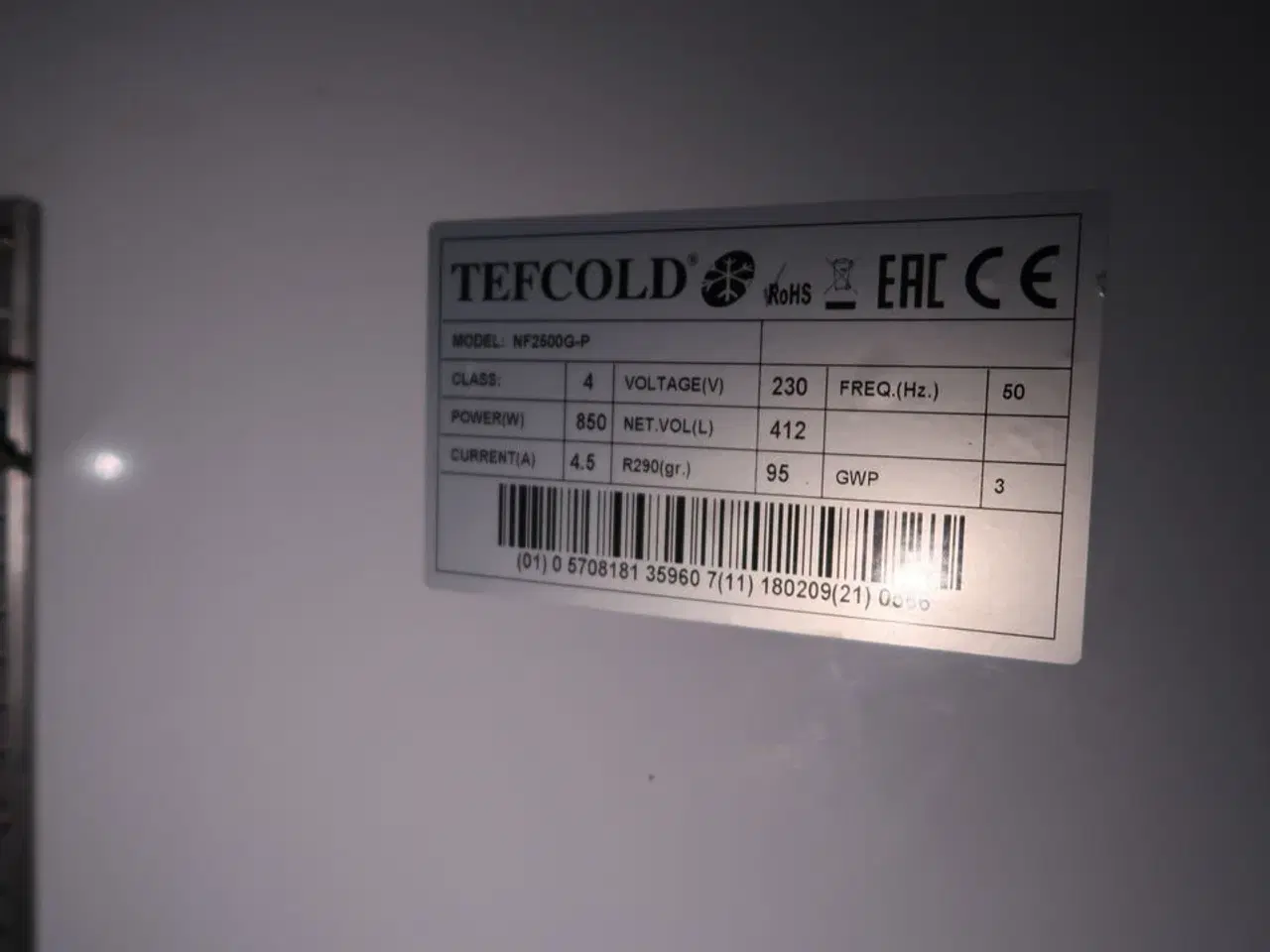 Billede 4 - Køleskab TEFCOLD NF2500G-P