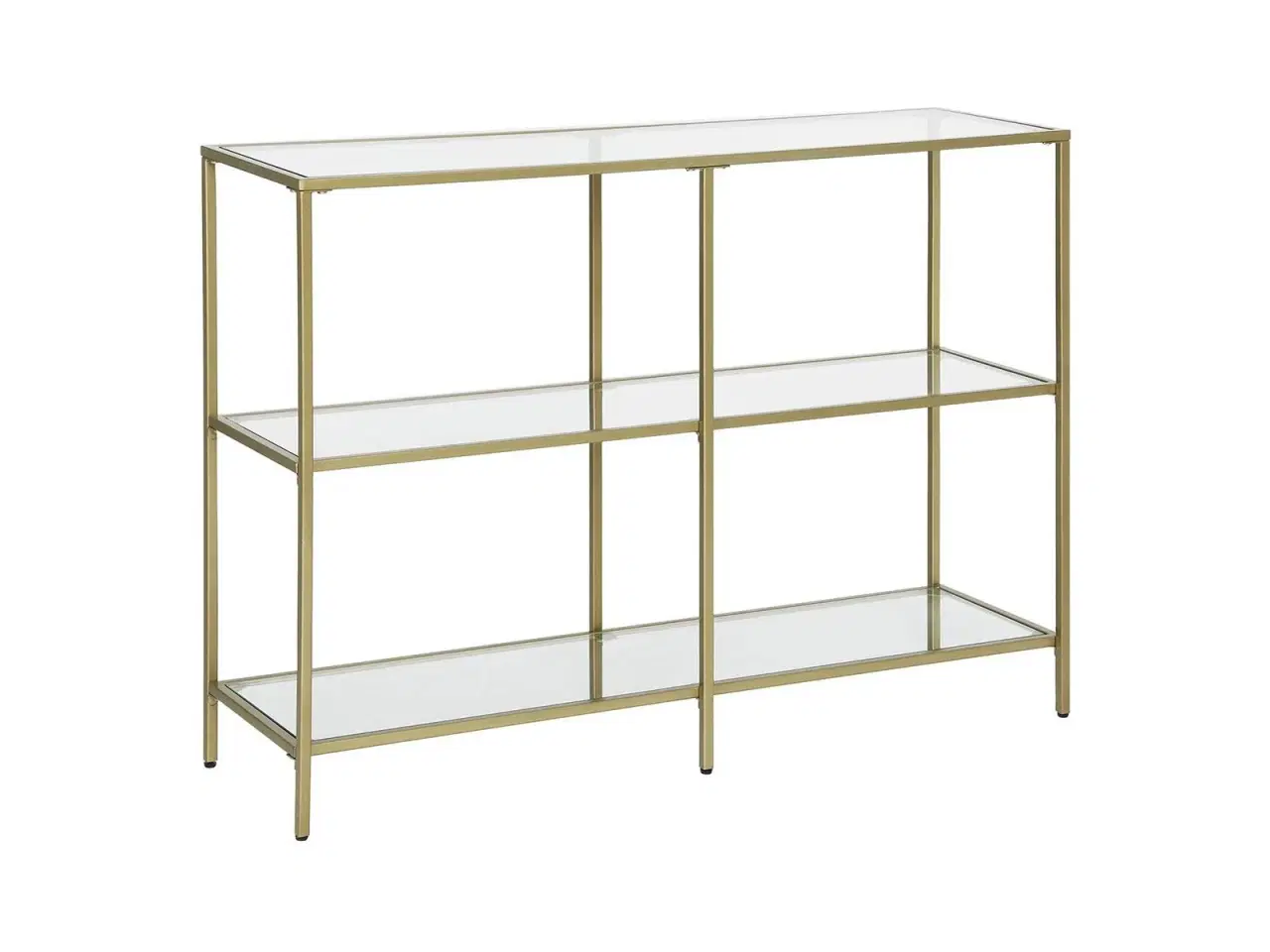 Billede 1 - Konsolbord i glas 100 × 30 × 73 cm guld