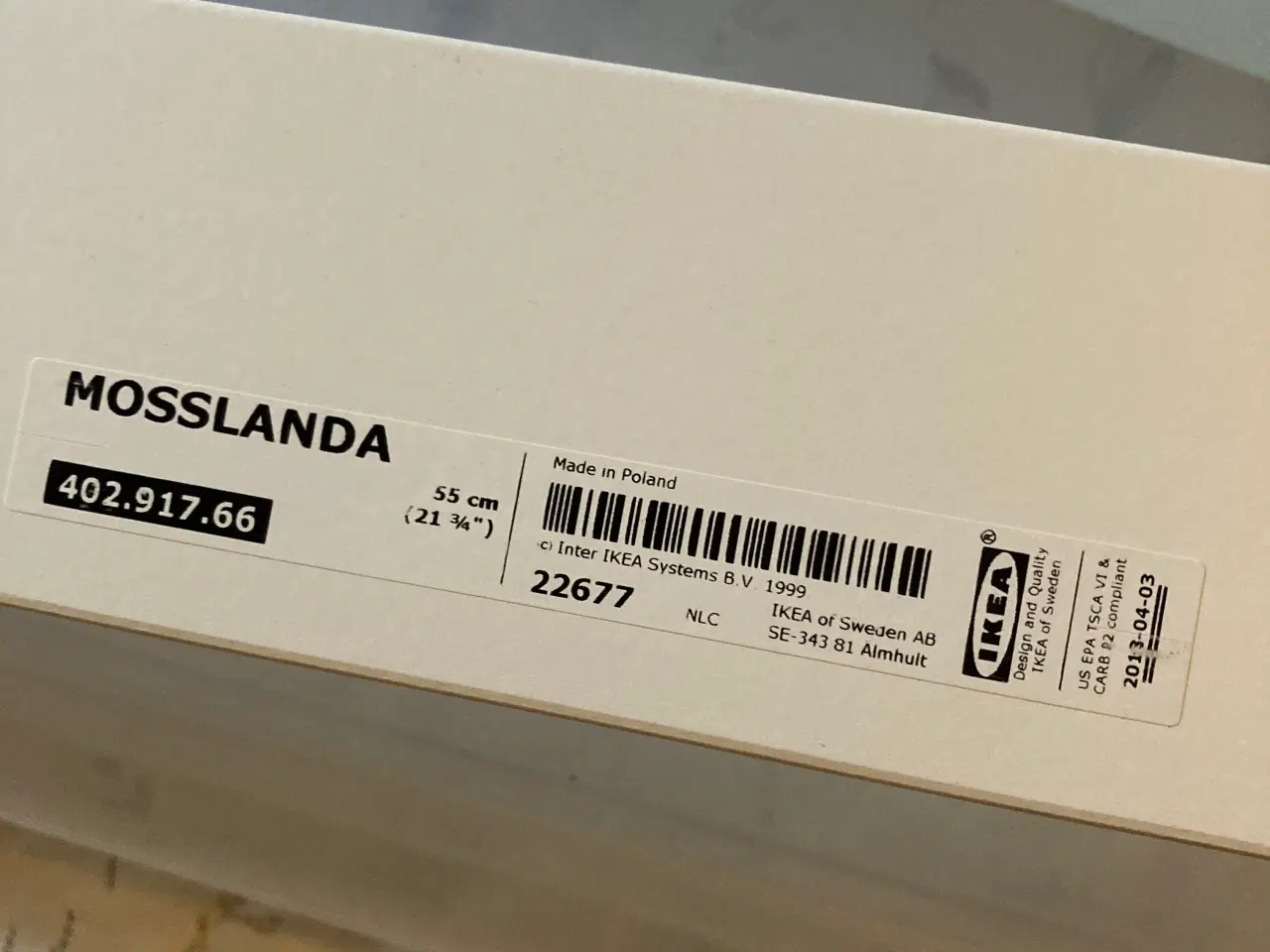 Billede 4 - Billedhylder IKEA hvid 55 cm længde