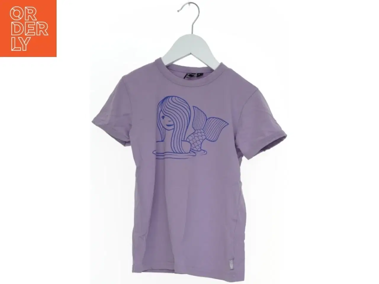 Billede 1 - T-shirt i økologisk bomuld str. 128 fra Danefæ (havfrueprint)