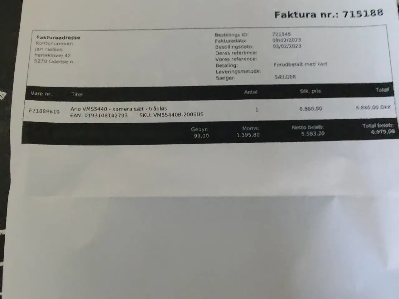 Billede 5 - overvågningskamera arlo 4k