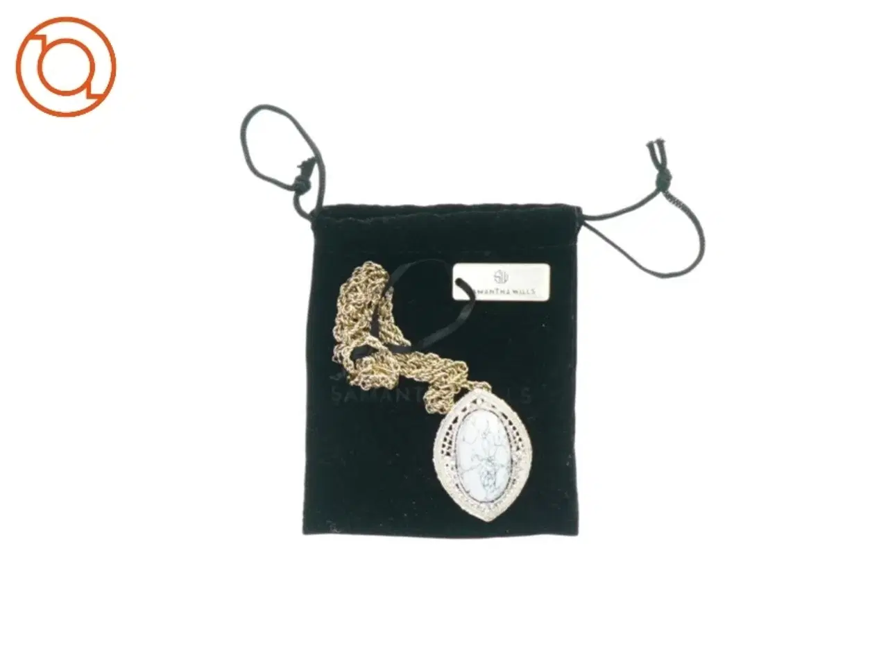 Billede 1 - Lang halskæde med sten belagt med guld fra Samantha Wils (str. Ukendt)