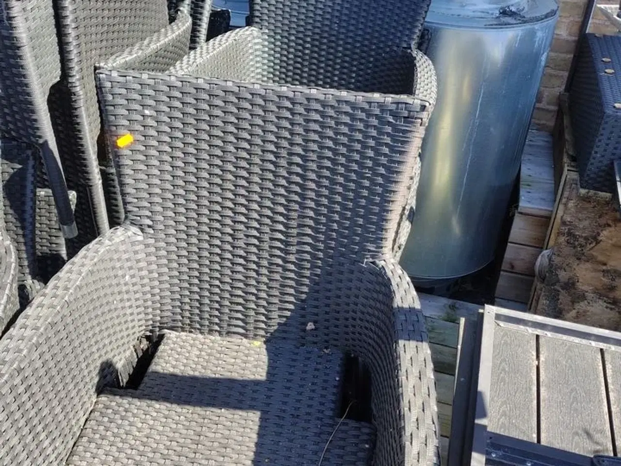 Billede 2 - Seks stole med armlæn. Polyrattan.