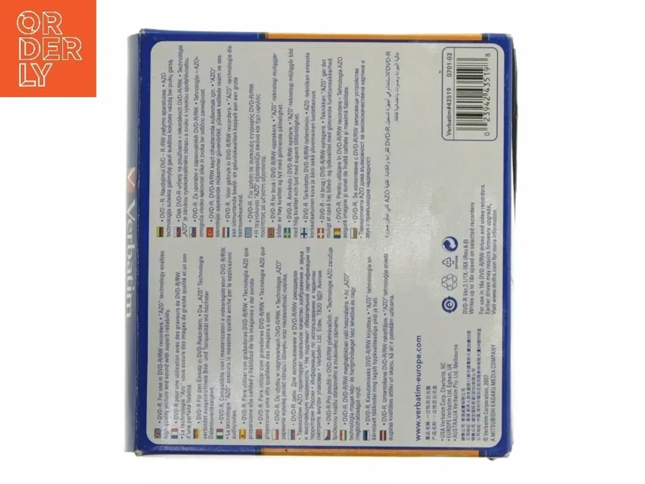 Billede 5 - Tomme dvd'er fra Verbatim (str. 5. pak)