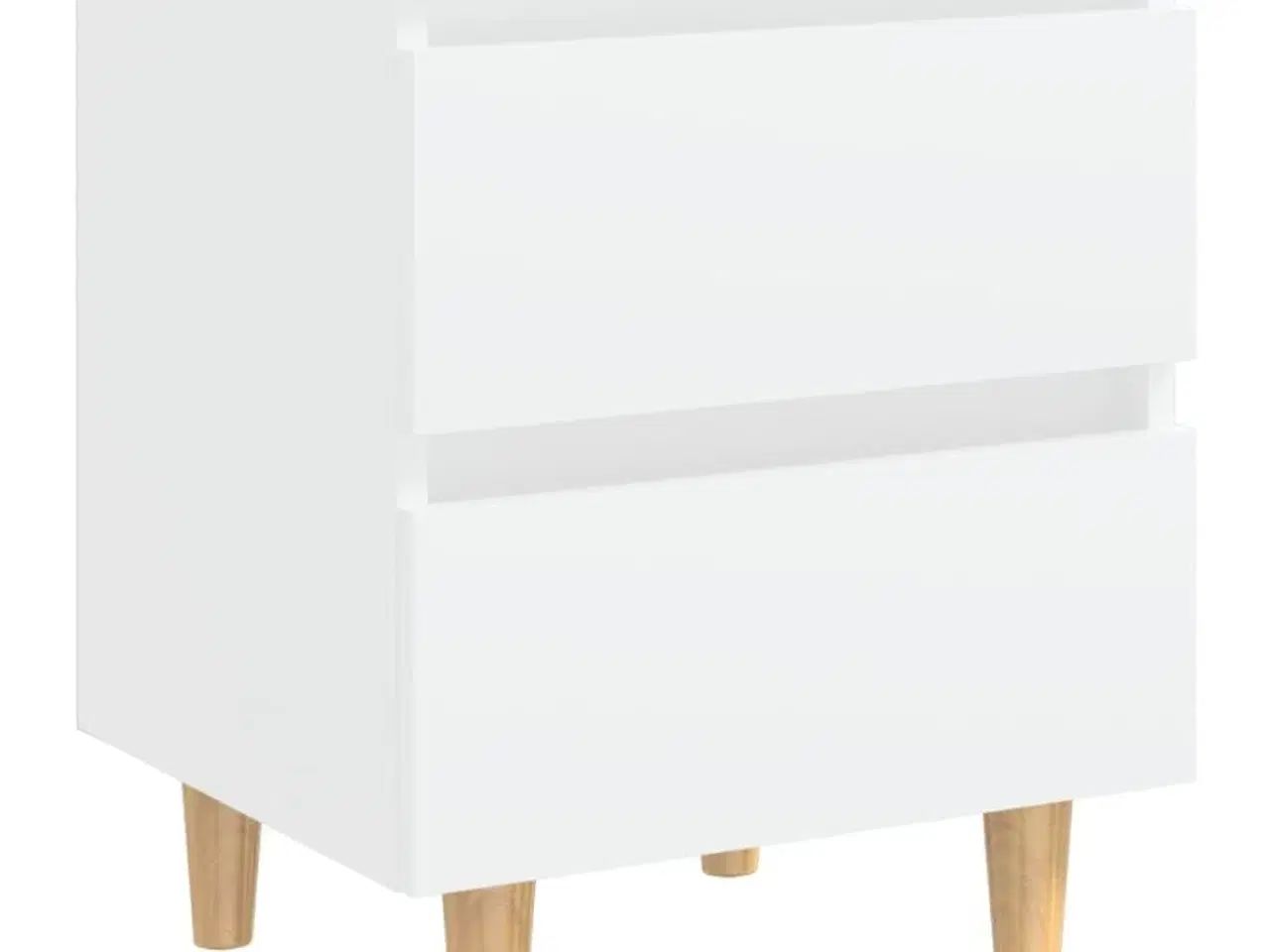 Billede 4 - Sengeskabe med ben i massivt fyrretræ 2 stk. 40x35x50 cm hvid