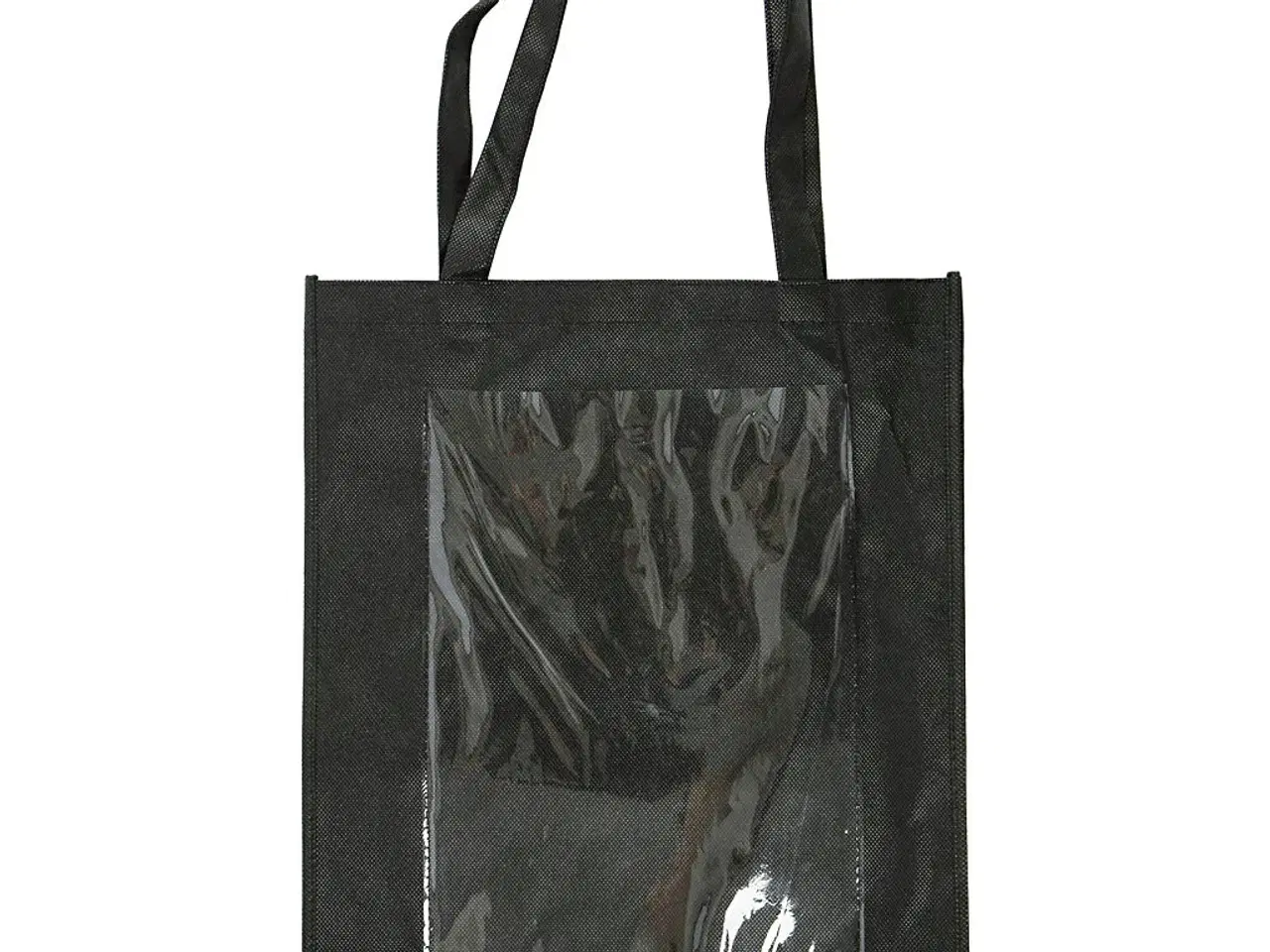 Billede 1 - Praktisk taske med plastfront - 42x34x12 cm, sort