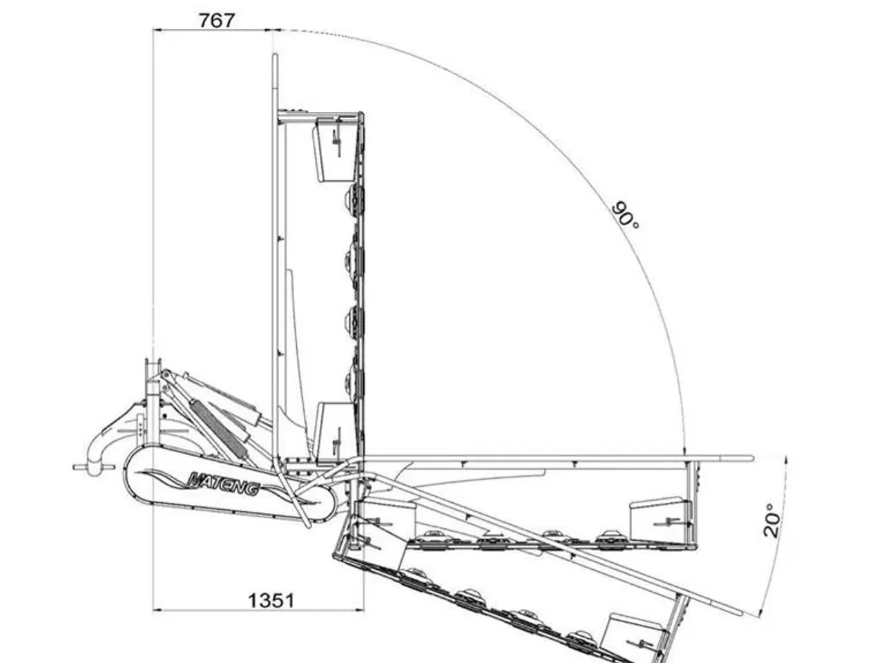 Billede 5 - DK-TEC SKIVEHØSTER DM1600 - 160 CM