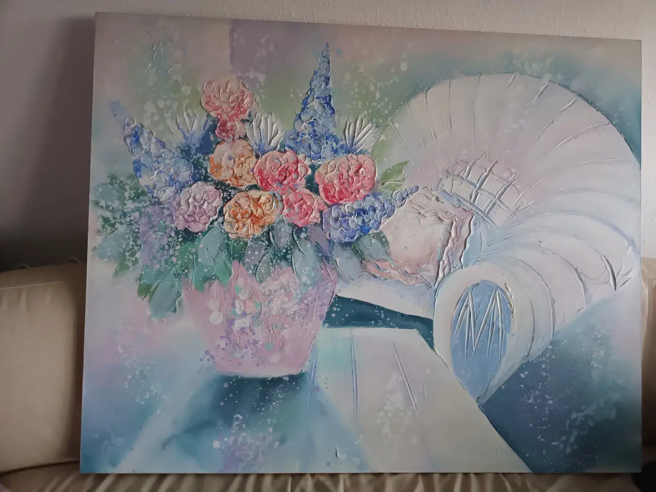 Billede 1 - Oliemaleri, motiv: Blomster/Have, stil: Realisme, 