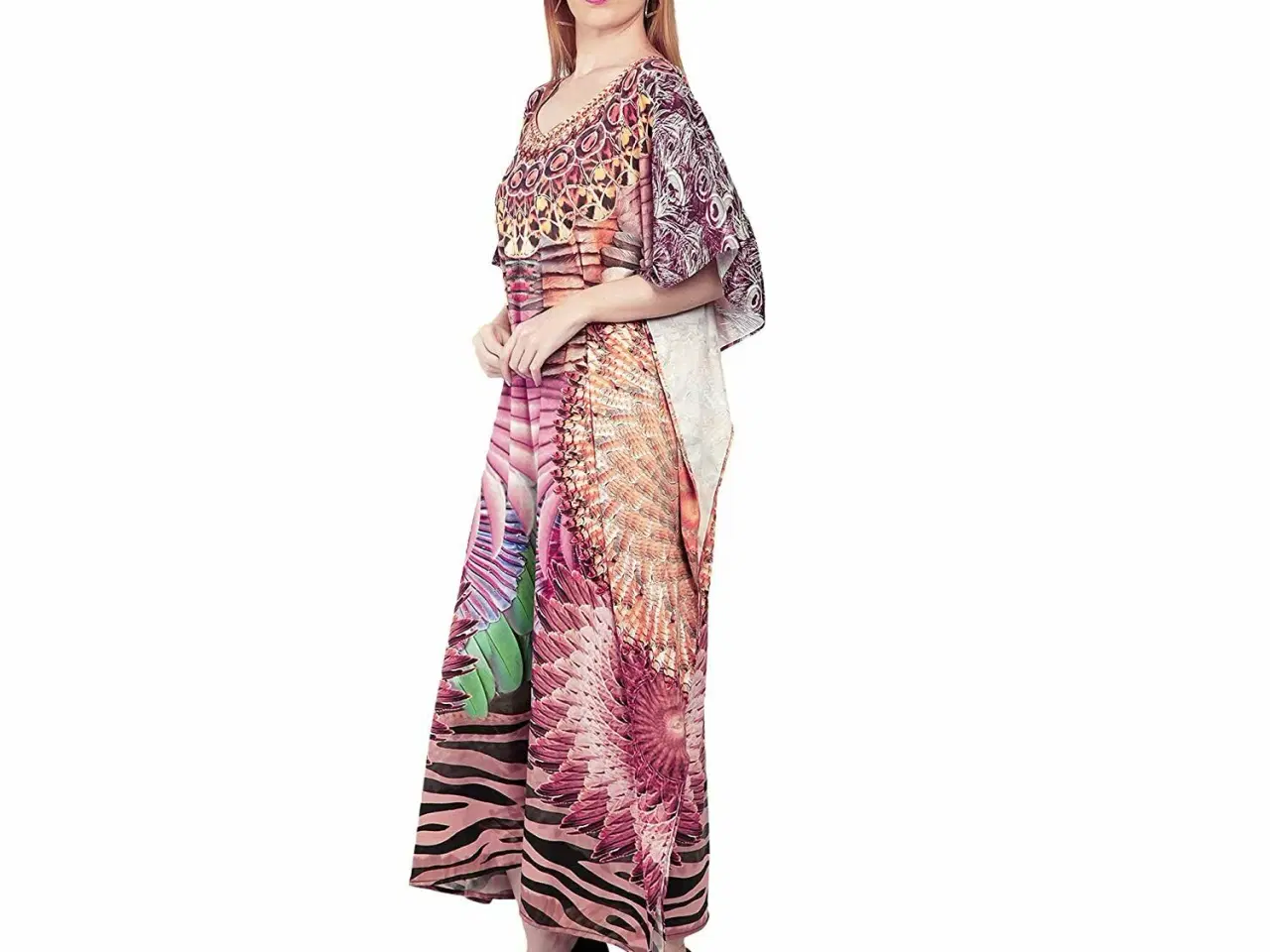 Billede 5 - Maxi Boho style-Flot Print kjole (  One size )