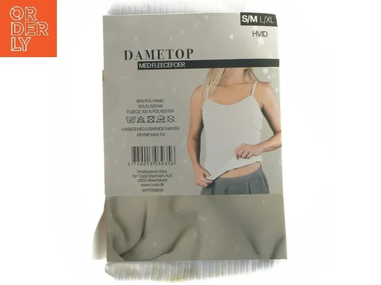 Billede 3 - Hvid dametop med fleece fra Coop (str. s/m, cm)