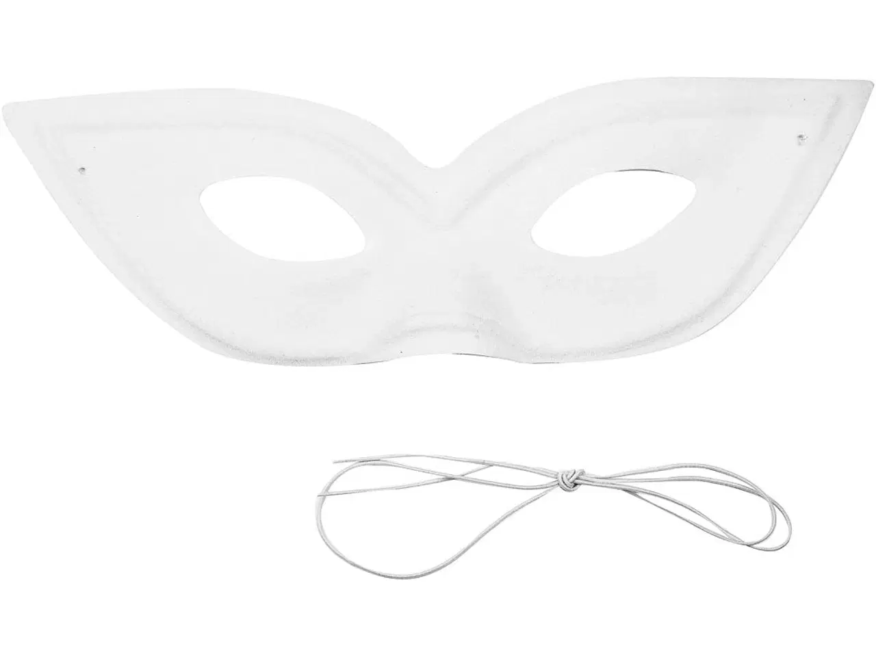 Billede 1 - Hvide plastmasker til dekoration - 12 stk.