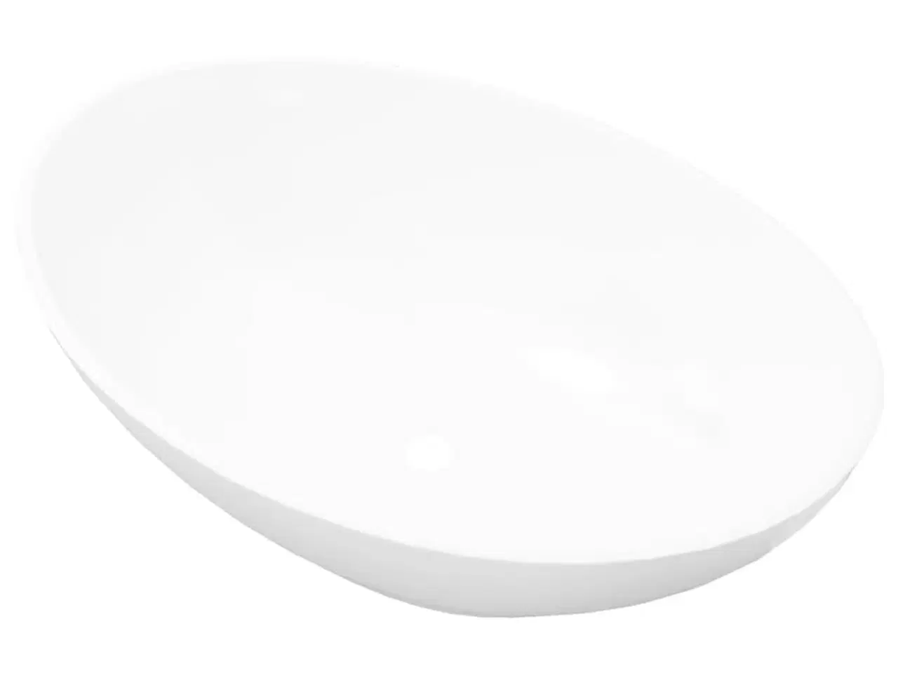 Billede 2 - Keramisk luksushåndvask oval hvid 40 x 33 cm