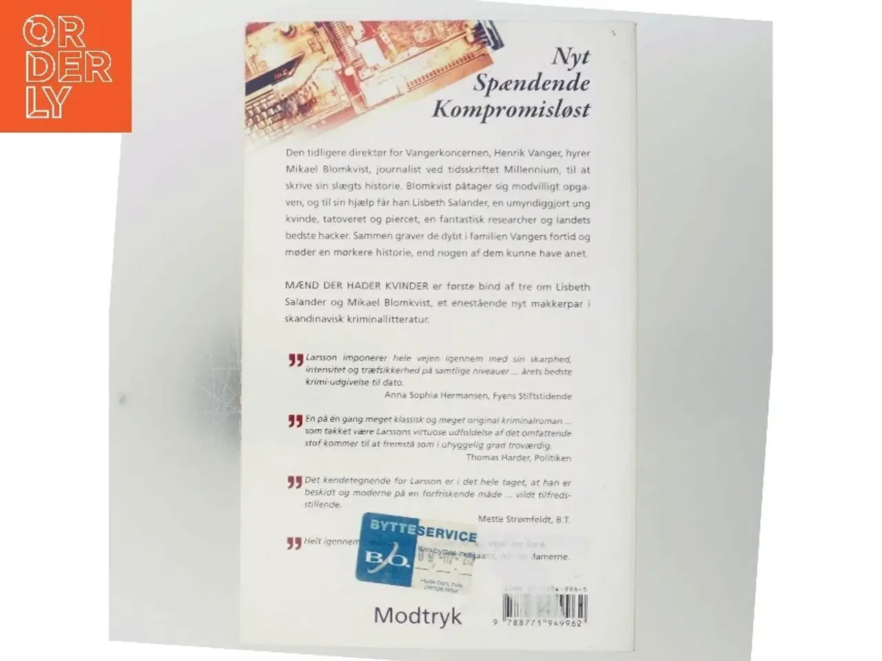 Billede 3 - Mænd der hader kvinder af Stieg Larsson (Bog)