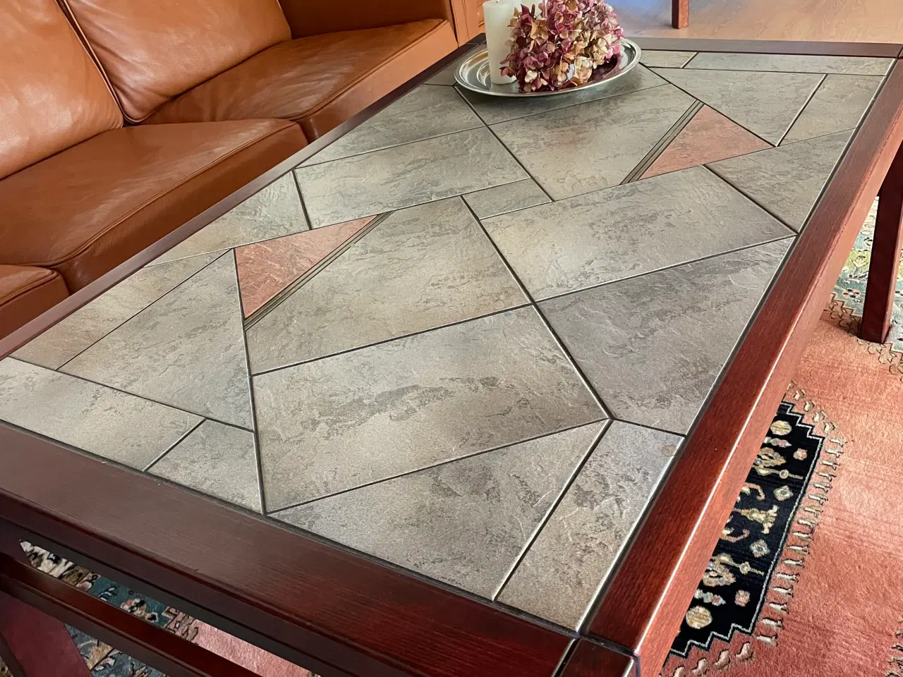 Billede 1 - Sofabord palisander ramme med syendliser