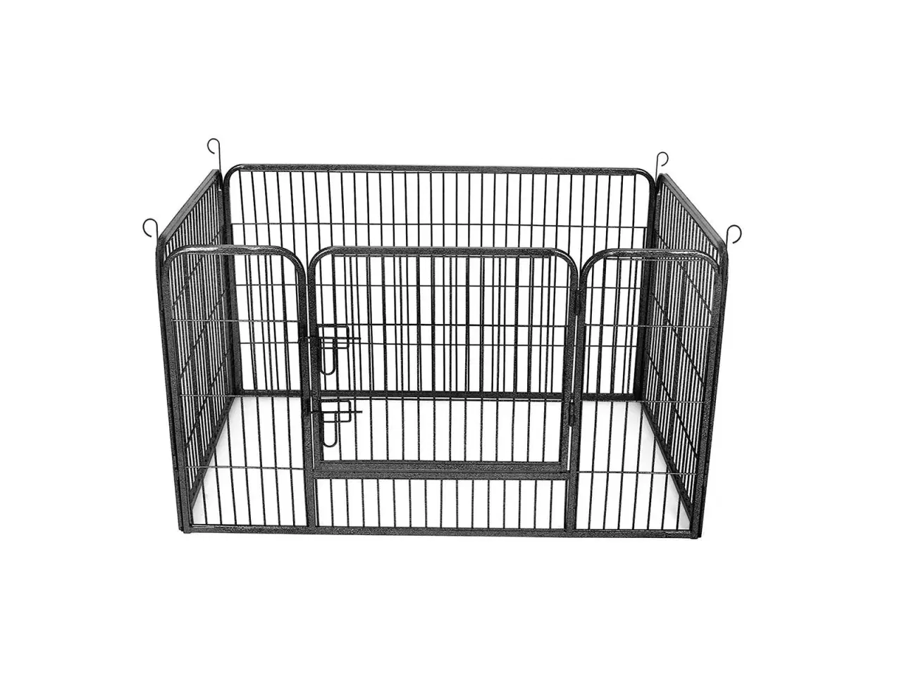 Billede 1 - Hvalpegård / hundeløbegård i metal – grå, 122 × 70 × 80 cm (PPK04GY)