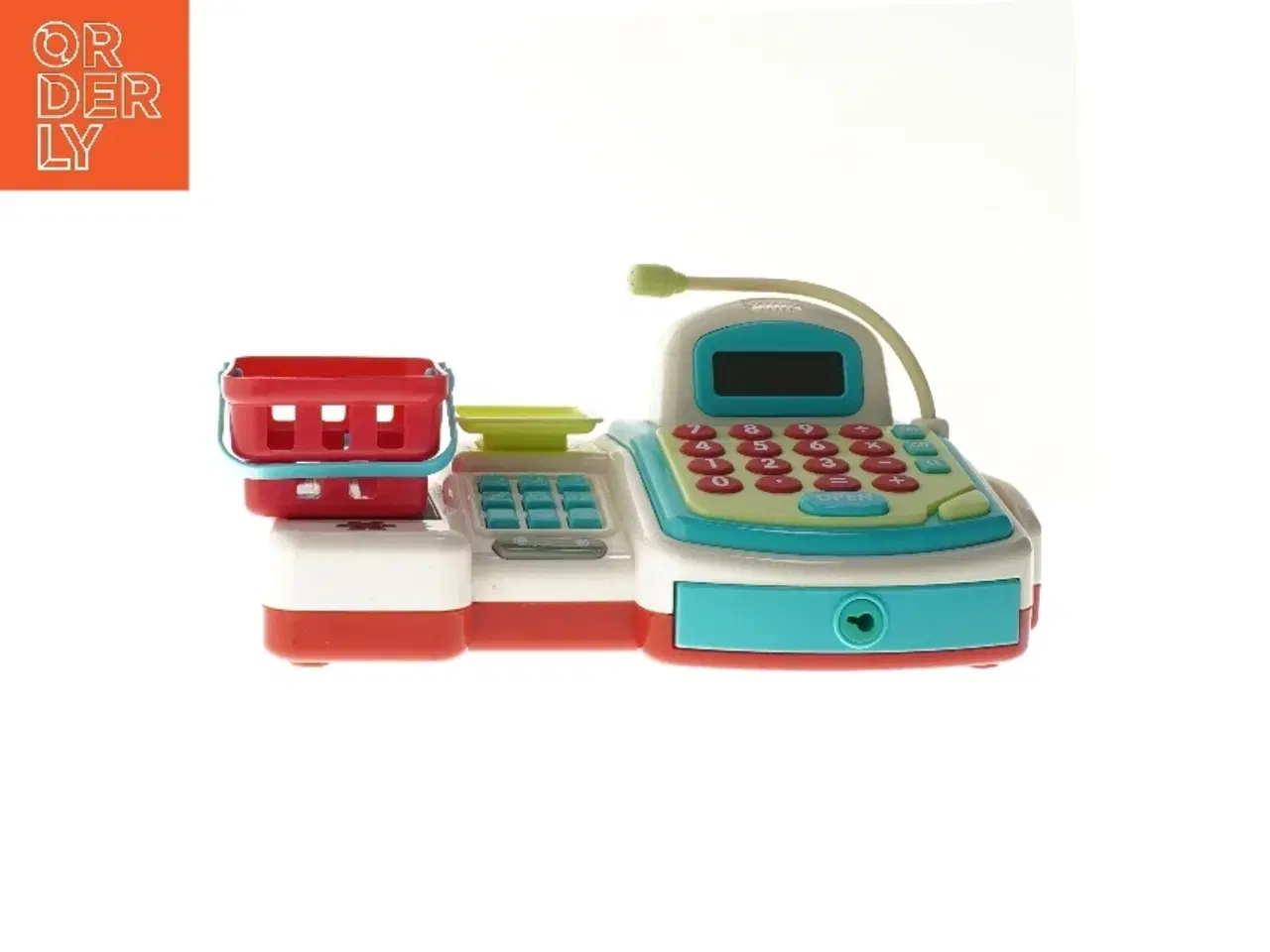 Billede 1 - Legetøjs kasseapparat med mikrofon og kurv (str. 30x17,5 cm)