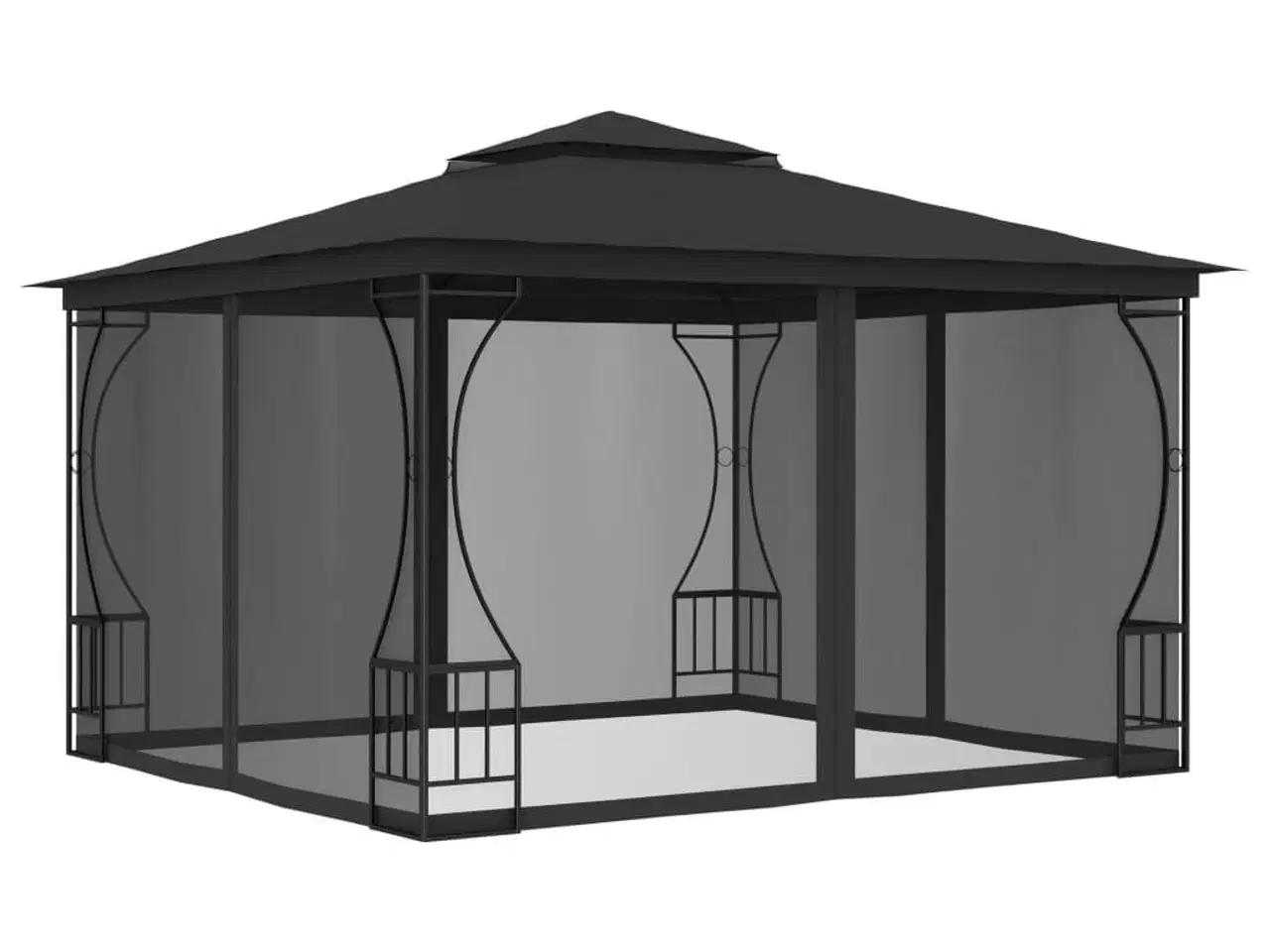 Billede 1 - Pavillon med net 300x300x265 cm antracitgrå