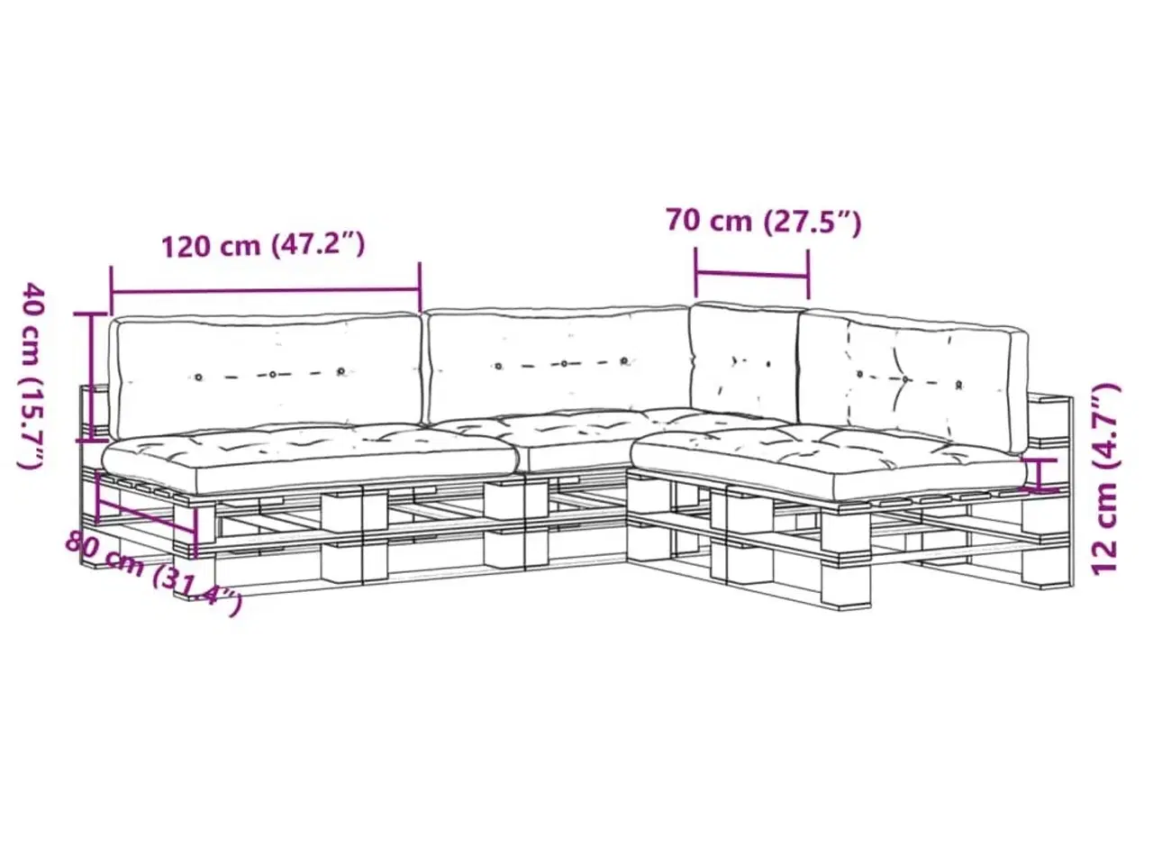 Billede 9 - Pallehynder 7 stk. stof sort