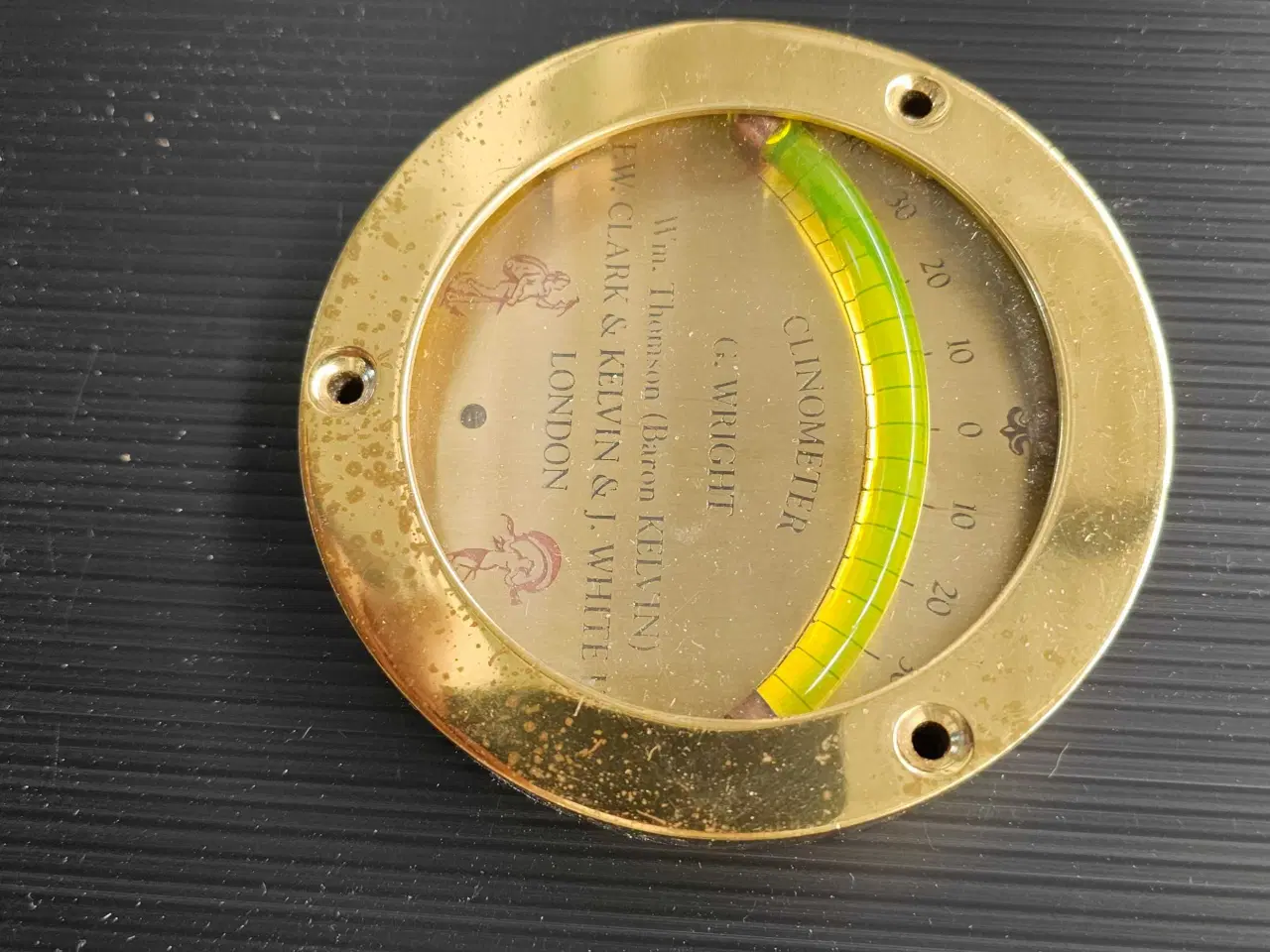 Billede 2 - Clinometer, krængningsmåler i Messing ø110mm