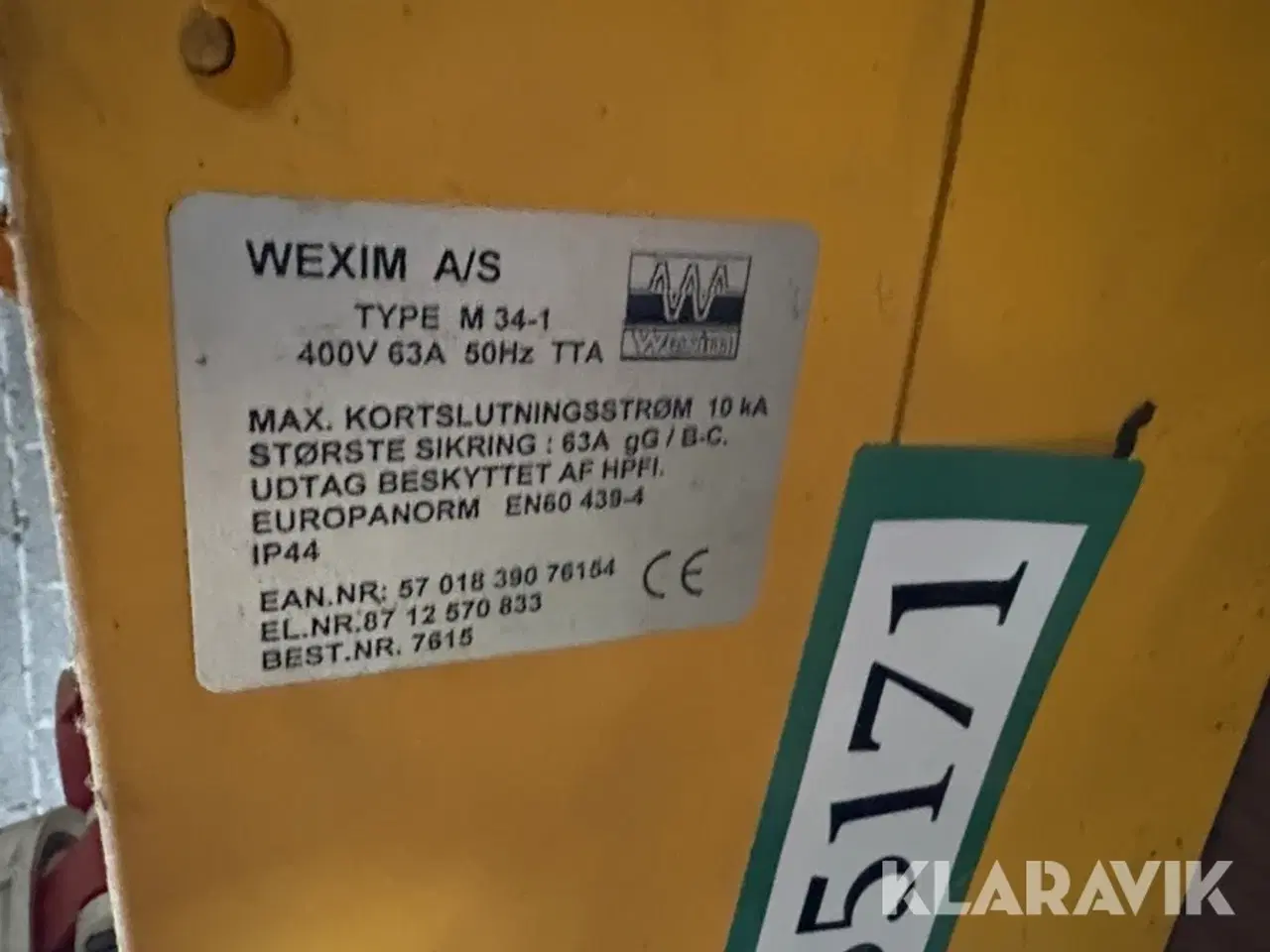Billede 11 - Mobil eltavle Wexim M34-1 - 63A