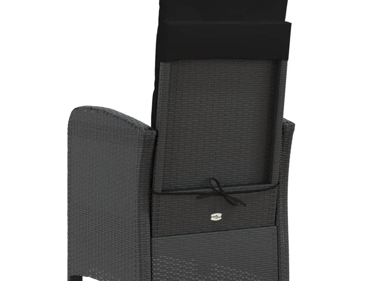 Billede 6 - Havestol med justerbart ryglæn og fodstøtte polyrattan sort