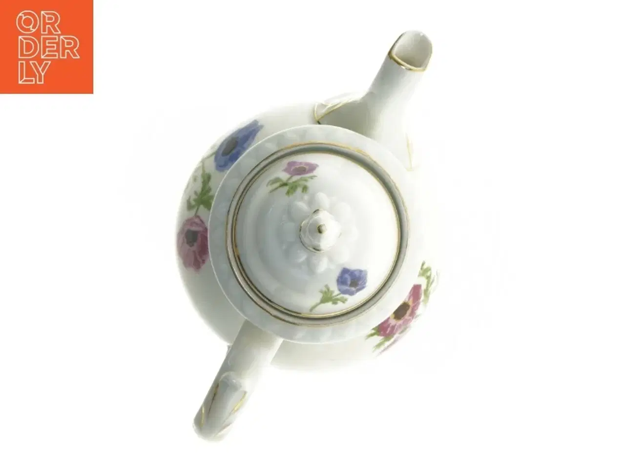 Billede 5 - Porcelænskande/vase med blomstermotiv (str. 27 x 20 cm)