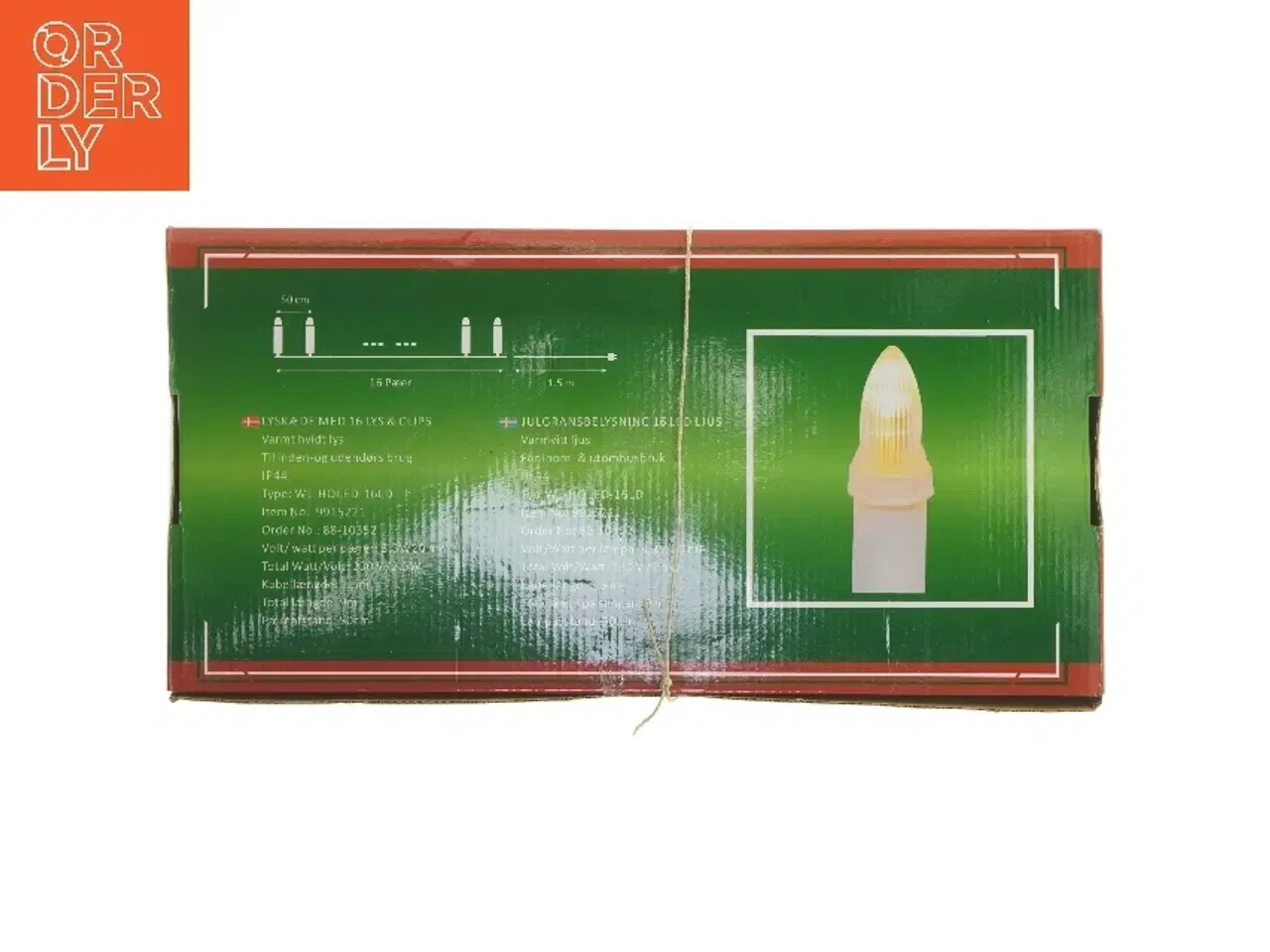 Billede 3 - Lyskæde med 16 LED lys og clips