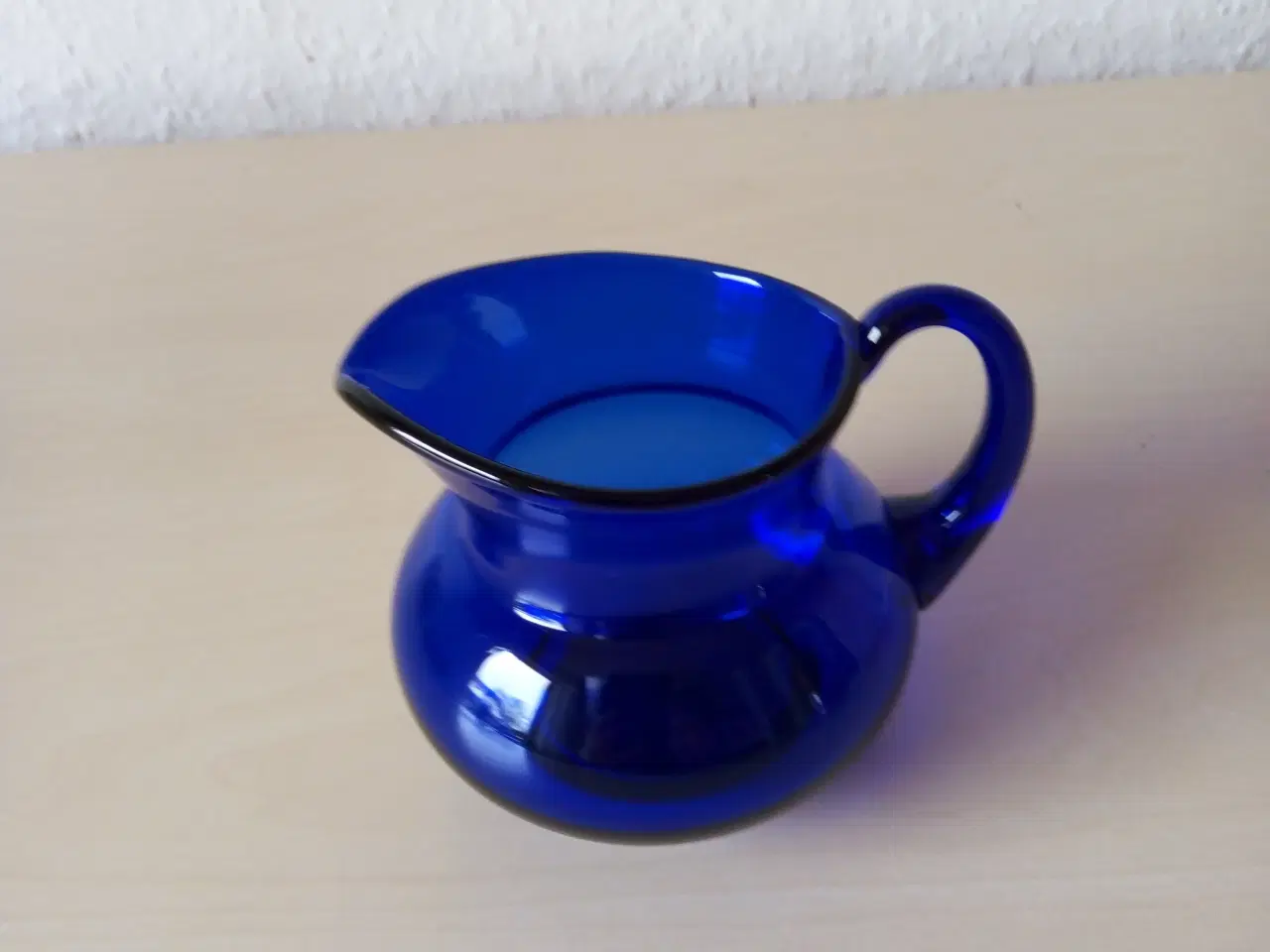 Billede 2 - vaser/kande/skål/lysestage i blå glas