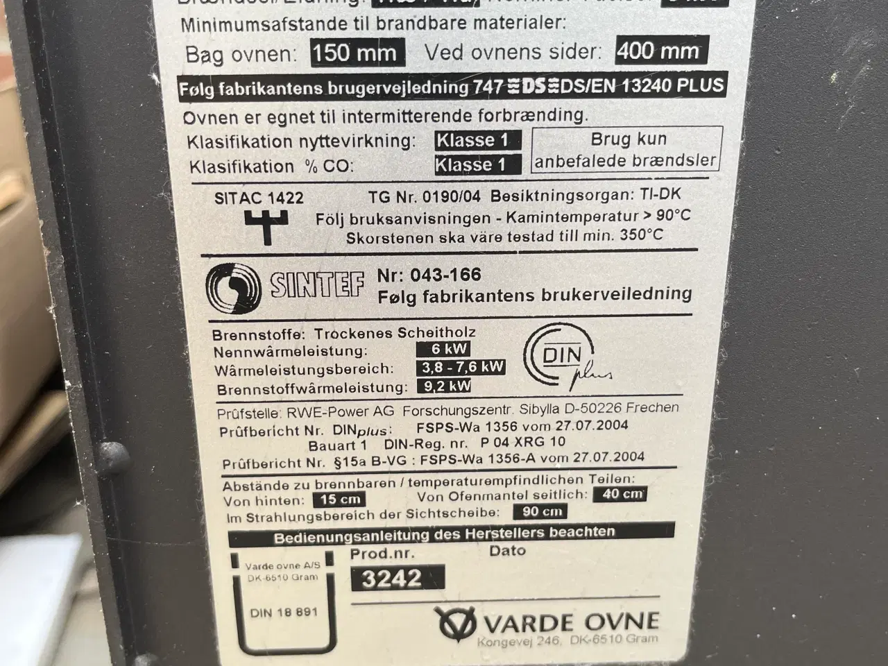 Billede 3 - Brændeovn 