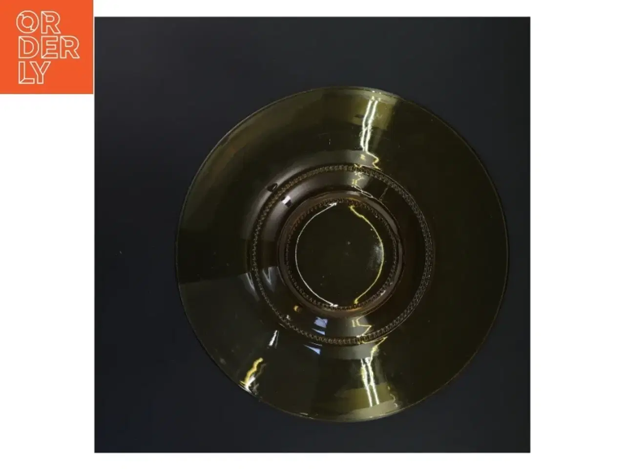 Billede 2 - Brunt glasfad Ø30 cm (str. Ø 30 cm)