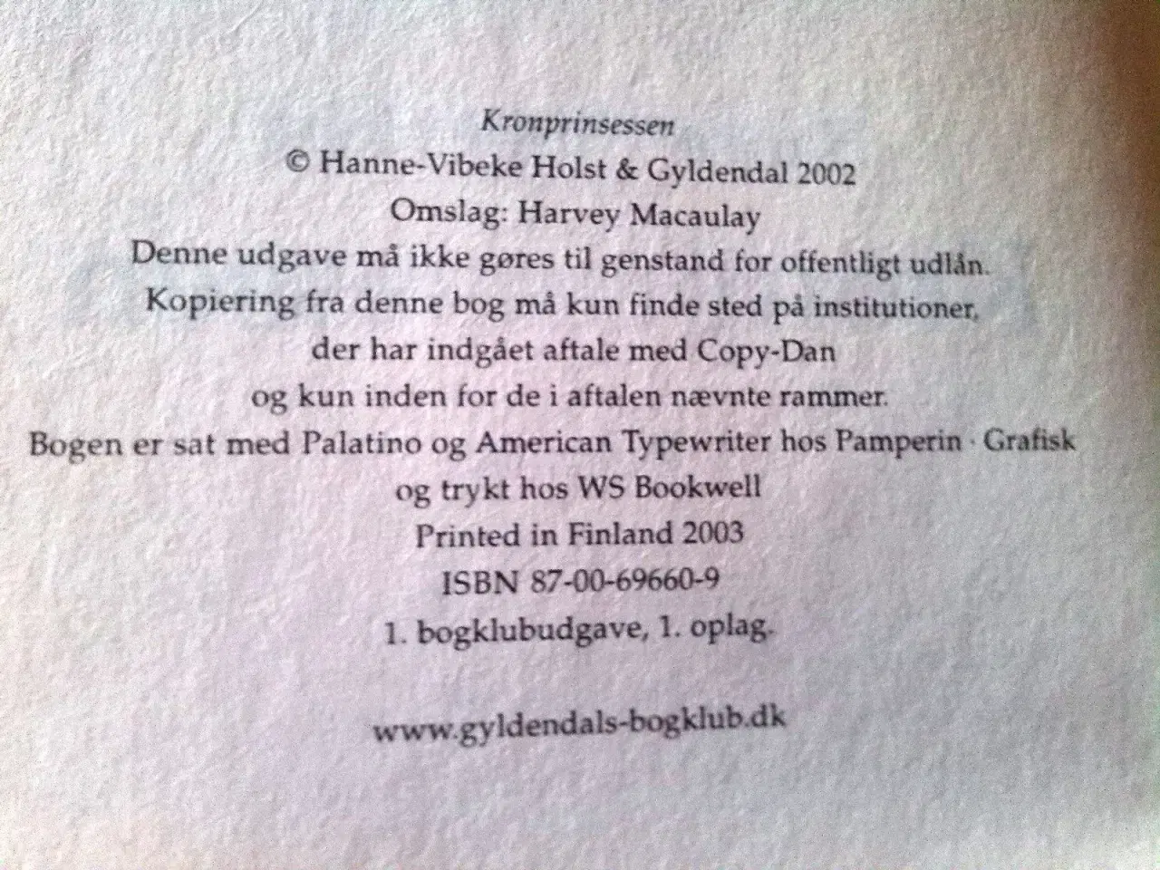 Billede 3 - Kronprinsessen, Hanne-Vibeke Holst.