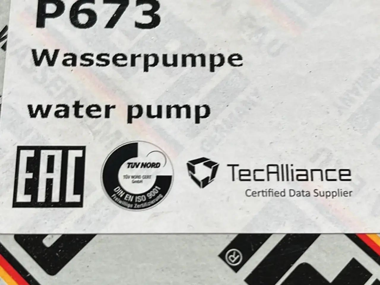 Billede 1 - Vandpumpe til vw/ Skoda/ audi