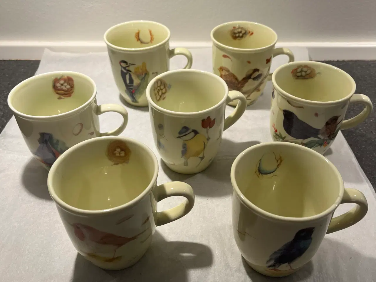 Billede 1 - Vivara kopper/krus med fuglemotiver 7 stk