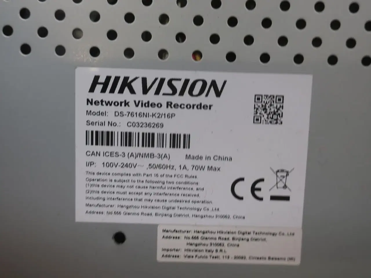 Billede 6 - Video recorder HIKVISION med 6 stk. kamera