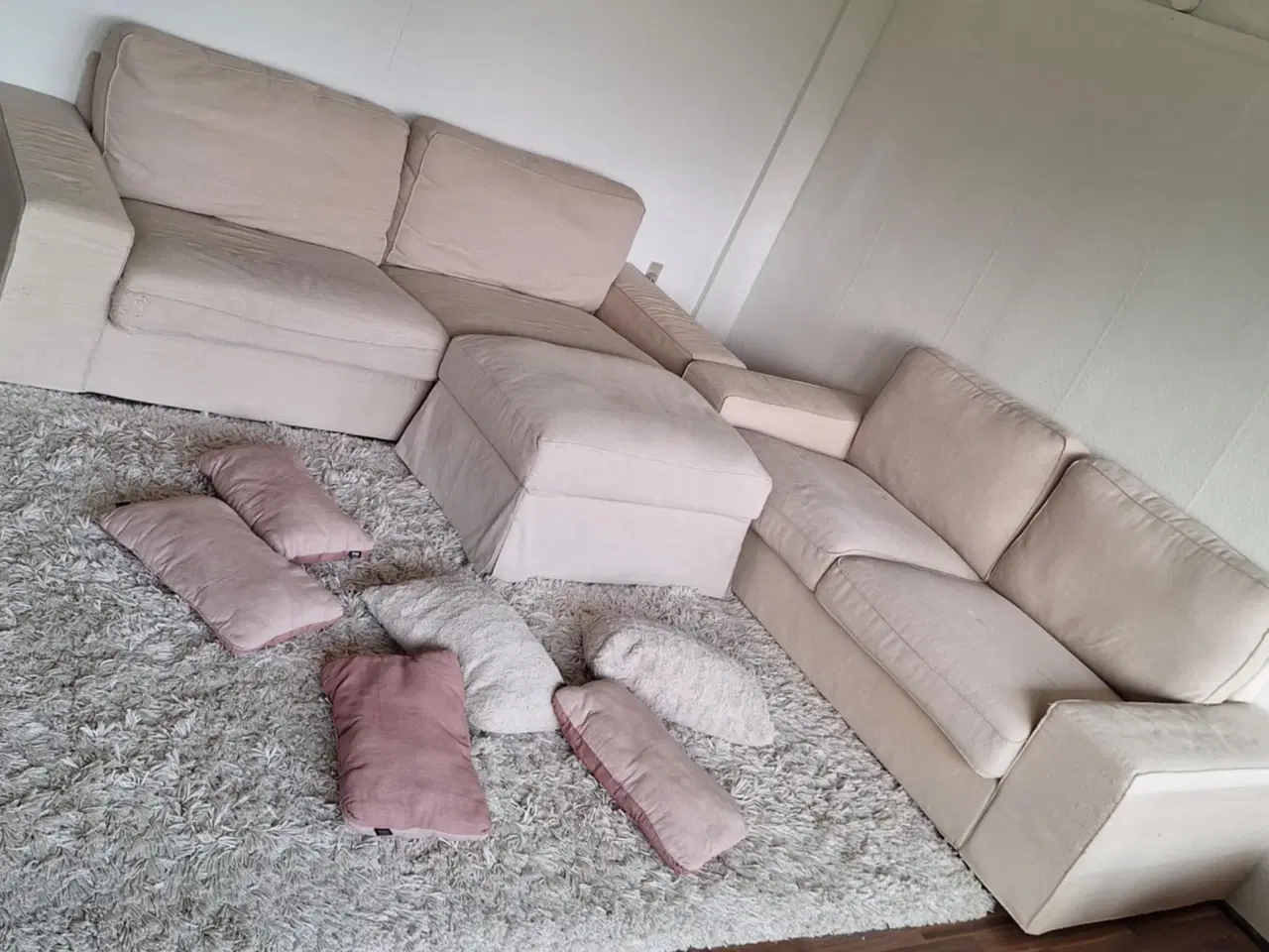 Billede 1 - Sofa + puf + puder 